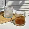 Taza de Hielo Colgante de Gama Alta de Moda, Vaso de Vidrio Estilo Ins con Tacto Suave, Vaso de Agua, Vaso para Café Americano con Hielo, Vaso de Whisky