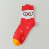 Meias masculinas engraçadas de abóbora de Natal plus size de Halloween meias Zhuji meias de outono e inverno meias femininas atacado