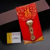 Sobre Rojo Auspicioso y Deseoso con Lámina de Oro y Palabras de Bendición, Artesanías Deseosas, Ceremonia de Apertura de Banco de Seguros, Evento de Ventas, Regalos Festivos