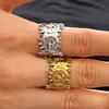 Conjunto de Pulsera y Anillo de Rostro de Sol Europeo y Americano, Joyería de Acero Inoxidable con Relieve Vintage de Sol y Luna, Joyería Transfronteriza al por Mayor
