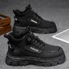 2026 Invierno Nuevas Botas Martin de Caña Alta para Hombre Versátiles Retro Casuales Zapatos Deportivos para Exteriores Zapatos sin Cordones para Hombre