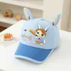 Nova Boné de Baseball Infantil com Desenho de Coelho Transfronteiriço para Bebês de 2 a 6 Anos, Boné Protetor Solar Fofo Estilo Coreano, Estilo Trendy Ins
