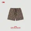 Shorts para Hombre con Estampado de Leopardo Camuflaje Moda Callejera 360g Estilo Americano Leopardo Felpa Inferior Cintura Elástica Diseño