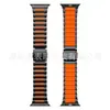 Pulseira de titânio para Apple Watch, compatível com Apple Watch, S12, com padrão de linha única, titânio e fecho magnético para o Ultra 3