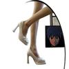 2025 Nuevo Estilo Otoño Estilo Francés Tacones Altos de Dama Zapatos de Tacón Grueso con Punta Redonda para Mujer