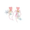 Pendientes de Borla de Flor de Perla Rosa Plateada Clavos de Oreja Pequeños Frescos Estilo Mori Accesorios de Oreja de Alta Gama Moda Venta al por Mayor