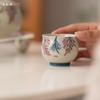 Juego de Té Kung Fu de Cerámica de Glicina Pintado a Mano Almacenamiento para Viaje al Aire Libre Hogar Taza Express Portátil Una Olla Dos Tazas de Té Tetera