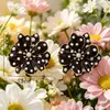 Pendientes de botón con lunares y flores clásicas francesas, versátiles, de moda, para mujer, accesorios de joyería, fuente de productos transfronterizos europeos y americanos