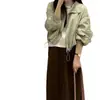 Chaqueta corta de diseño nicho estilo coreano, cortavientos vintage de manga larga, cárdigan corto simple para primavera y otoño protección solar para personas menudas