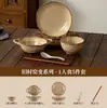 Juego de vajilla para una persona, juego de cuenco de arroz y plato estilo japonés, cuenco torneado en torno de horno vintage, combinación de vajilla para el hogar modelo nuevo 2026