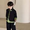 Conjunto Estilo Chino para Niños 2026 Primavera y Otoño Nuevo Retro Chino Traje Tang Negro y Verde Conjunto Infantil Venta al por Mayor