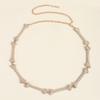 Corrente de cintura feminina premium com strass de osso Corrente de cintura de metal de luxo da moda Corrente de cintura feminina