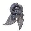 Lenço de Fita Leve de Chiffon de Seda com Bolinhas Estilo Francês, Nova Moda Primavera, Lenço Diagonal de Seda de Amora Luxuoso com Proteção Solar
