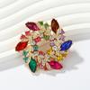 Moda Europeia e Americana Cristal Bauhinia Broche de Alto Padrão Acessórios para Casaco Feminino Broche Guirlanda Corsage de Alto Padrão Acessível