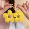 Pendientes Florales Grandes de Rafia Estilo Vacacional Junto al Mar Populares de Lujo Ligero Pendientes de Estrella de Mar Pendientes Elegantes de Nicho
