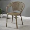 Silla de ratán para balcón para uso doméstico, silla de ocio con respaldo alto para personas mayores, silla de ratán tejida para exteriores
