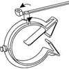 Abrazadera de Tubo Tipo Dividido Sujetacables Fijo 156-00689 T30Roc1A