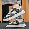 Zapatos de Suela Gruesa Talla Grande 47 Transfronterizos para Hombre 46 Bloques de Color Blanco y Negro Zapatos Casuales Que Aumentan la Altura Ligeros Estudiante Modernos Zapatos Deportivos para Hombre