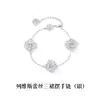 Pulsera Exclusiva Transfronteriza de Amazon Chapada en Oro Rosa Grueso Calcedonia Roja Nácar Blanco Pulsera Completamente Diamantada Nuevo Estilo 2025