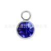 Hc502 Color Acero (Círculo Plano) Accesorios para Joyería DIY Colgante de Cristal de Vidrio Piedra de Nacimiento Colgante de Piedra de Cumpleaños de Diciembre