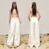 Venta Directa de Fábrica Jeans Blancos de Pierna Ancha para Mujer Otoño 2026 Nuevos Pantalones Rectos de Pierna Ancha Ajustados a la Cintura Sueltos para Mujer Petite