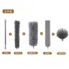 Plumero de Fibra para Quitar el Polvo Combinado Transfronterizo Plumero de Plumas Doblable Plumero Estático Plumero de Chenilla para Quitar el Polvo Cepillo para Limpiar Grietas