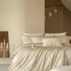 Juego de Ropa de Cama Atmosférico Xinghe, Juego de Cuatro Piezas 100% Algodón de Fibra Larga, Funda Nórdica de Jacquard de Algodón Puro de Alta Gama, Sábana Plana, Sábana Bajera de Lujo Ligero