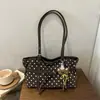 Bolso cruzado para mujer 2026 nuevo, bolso de hombro de lunares, bolso de hombro simple y fresco, bolsa de mano tipo tote de gran capacidad para el trabajo, moderno