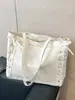 Nova Bolsa de Ombro/Axila Grande Capacidade com Fita Estilo Japonês para Mulheres 2025, Laço Transparente Elegante Versátil