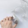 Kaset estilo coreano S925 prata moda elegante forma geométrica irregular personalizado anel aberto para mulheres