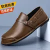 Zapatos casuales para hombre de cuero genuino transfronterizos, talla grande 48, mocasines slip-on de piel de vaca para hombre, zapatos slip-on para conducir para hombre