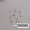 Decorações Populares Transfronteiriças para Nail Art de Estrela de Cinco Pontas Vazada, Estrela Brilhante Cheia de Diamante Decoração Metálica 3D Adesivos Metálicos para Unhas