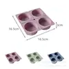 Molde de Silicone para Sabonete Artesanal DIY Molde de Gelo de Furo Único Quatro Furos Molde de Silicone para Bolo de Aromaterapia Molde de Silicone para Bola de Gelo Caseiro