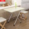 Mesa al por mayor mesa plegable mesa de comedor hogar plegable mesa cuadrada pequeña 4 personas 2 personas comedor mesa pequeña taburete simple de dormitorio