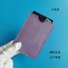 Portatarjetas de Cuero con Tacto de Terciopelo Melocotón, Protector de Tarjetas Simple Mate, Estuche de Cuero para Almacenamiento de Tarjetas Bancarias de Membresía VIP de Cuero PU