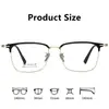 Gafas de Montura Completa 'Scoundrel Gentil' para Hombre Marco de Gafas de Titanio Puro Ultraligero para Miopía Montura de Cejas Negro Dorado Media Montura 50032M