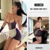 Conjunto de Renda Fishnet Vermelho Desejo Rasgável Delicado Transparente Revelador no Peito Uniforme Sedutor Tentação Lingerie Erótica Revelador no Bumbum Empregada 1532