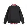 26 Nova Jaqueta Casual Masculina Marca Tendência Moda Bloqueio de Cor Patchwork Xadrez Falsa Peça Dupla Lapela Jaqueta Roupa Externa Masculina