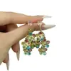 Pendientes de Fuegos Artificiales Brillantes Retro Europeos y Americanos Micro-Pavimentados con Circonita para Mujer, Pendientes de Flor de Moda y Versátiles, Pendientes de Borla de Diseño