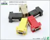 Conector para Computadora RJ45-VGA Producto Terminado, Serie RJ45-DB9/11/12 Hembra Rojo