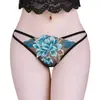 Lingerie Sexy Plus Size com Bordado, Renda Transparente e Tiras Finas, Calcinha Triângulo para Brincadeiras Apaixonadas na Cama e Provocação