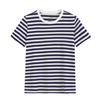 Camiseta de manga corta sin estampado, Camiseta india de algodón para mujer de buena calidad, Camiseta a rayas de cuello redondo de algodón Tianzhu, Camiseta interior para mujer