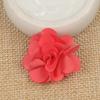 Venta directa de fábrica al por mayor de pequeñas flores de camelia de satén de 3 cm, accesorios de flores de tela hechos a mano