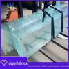 Produção profissional de 5mm ultra branco vidro jóias vitrine vidro cristal ouro ultra vidro branco borda de moagem fina