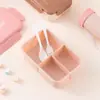 Lonchera de Plástico de Tres Compartimentos, Aptas para Microondas, Lonchera para Estudiantes, Set de Vasos de Agua, Personalización de Regalo para Lonchera