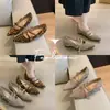 Mocasines Mary Janes Retro Franceses de Gamuza con Punta y Tacón Oculto 2026 Verano Nuevos de Correa Única Elegantes Planos Pequeños para la Noche