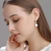 Pendientes de Gancho S925, Exquisitos Pendientes de Perla para Mujer, Clásicos, Elegantes, Modernos, Joyería de Oreja Simple y Versátil