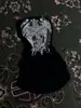 Novedades de Invierno: Moda para Mujer Estilo Callejero Harajuku Chaleco Ajustado con Estampado Oscuro, Ropa de Comercio Exterior Transfronterizo Europeo y Americano