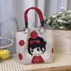 251 Modelos de Bolsas Quadradas Pequenas Populares Transfronteiriças, Bolsas de Lanche de Tricô Portáteis de Grande Capacidade para o Trabalho, Deslocamento e Sacolas de Presente