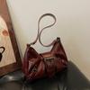 Bolso de Hombro Único Retro Texturizado para Mujer de Gran Capacidad Plegado Moda Versátil de Tendencia Verano 2026 Transfronterizo